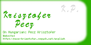 krisztofer pecz business card